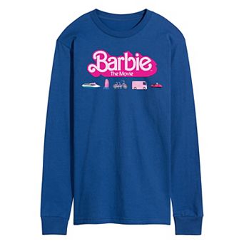 Men's Barbie Theatrical Vehicles Long Sleeve Graphic Tee