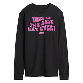 Men's Barbie Theatrical Best Day Ever Long Sleeve Graphic Tee