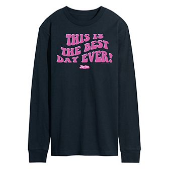 Men's Barbie Theatrical Best Day Ever Long Sleeve Graphic Tee