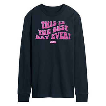 Men's Barbie Theatrical Best Day Ever Long Sleeve Graphic Tee