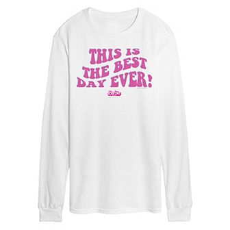 Men's Barbie Theatrical Best Day Ever Long Sleeve Graphic Tee