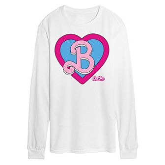 Men's Barbie Theatrical Heart Crest Long Sleeve Graphic Tee