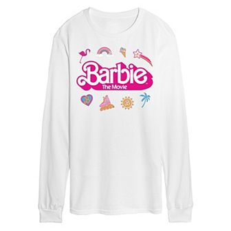Men's Barbie Theatrical Logo Long Sleeve Graphic Tee