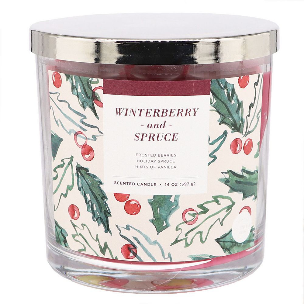 Sonoma Goods For Life® Winter Berry &amp; Spruce Single Pour 14-oz. Candle Jar
