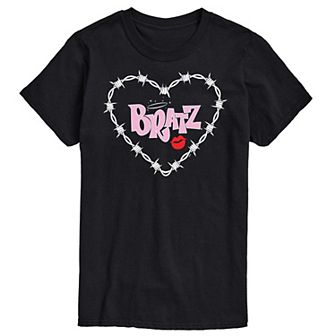 Big & Tall Bratz Barbed Wire Heart Graphic Tee