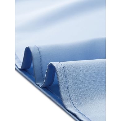 Women's Cap Sleeve Silky Blouse Round Neck Pleated Casual Elegant Top