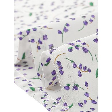 Women's Spring Summer Tie V Neck Short Sleeve Floral Blouse Top