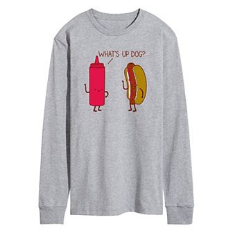 Men's What Up Dog Ketchup Hotdog Graphic Tee