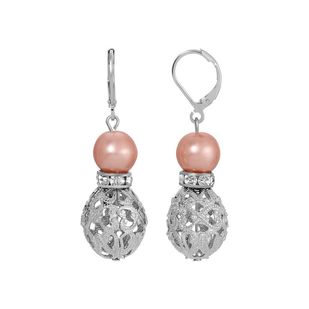1928 Jewelry - 2028 Jewelry Light Colorado Topaz Fan Filigree Drop Earrings main image 1