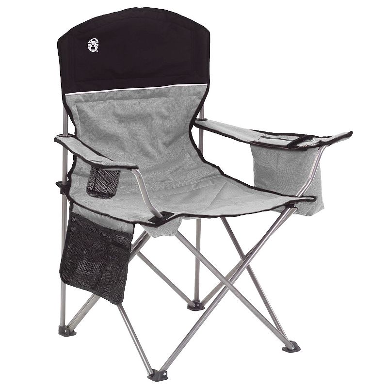 Coleman Camping Chair with Built-In Can Cooler, Grey