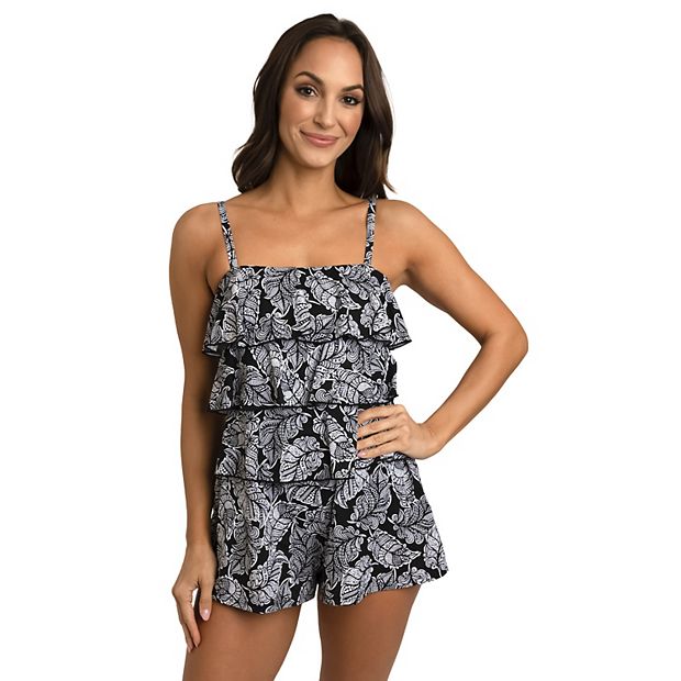 Women's A Shore Fit 3-Tier Hip Solutions Swim Romper