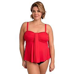 Women's A Shore Fit Tummy Slimmer V-Neck Handkerchief Swim Top