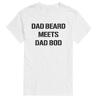 Big & Tall Dad Beard Meets Dad Bod Graphic Tee