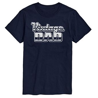 Big & Tall "Vintage Dad" Chrome Letters Graphic Tee