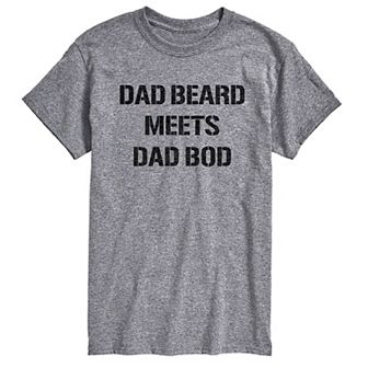 Men's Dad Beard Meets Dad Bod Graphic Tee