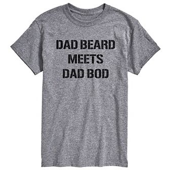 Men's Dad Beard Meets Dad Bod Graphic Tee