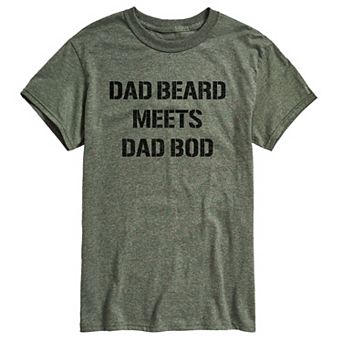 Men's Dad Beard Meets Dad Bod Graphic Tee