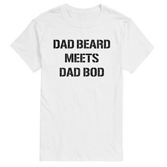 Men's Dad Beard Meets Dad Bod Graphic Tee