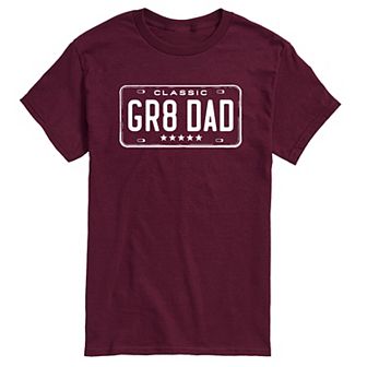 Men's GR8 DAD License Plate Graphic Tee