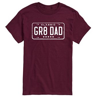 Men's GR8 DAD License Plate Graphic Tee