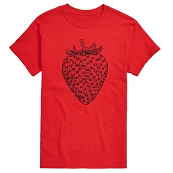 Big & Tall Strawberry Sketch Graphic Tee