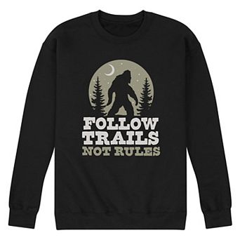 Men's Follow Trails Not Rules Sasquatch Graphic Fleece