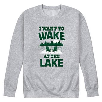 Men's I Want To Wake At The Lake Graphic Fleece