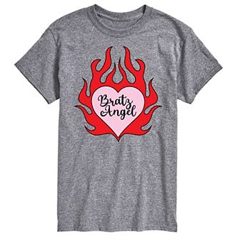 Men's Bratz Angel Flaming Heart Graphic Tee