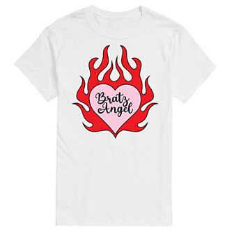 Men's Bratz Angel Flaming Heart Graphic Tee