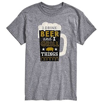 Men's I Drink Beer Grill Things Graphic Tee