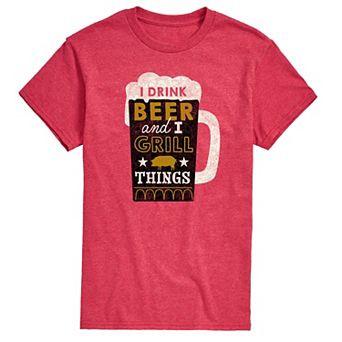 Men's I Drink Beer Grill Things Graphic Tee