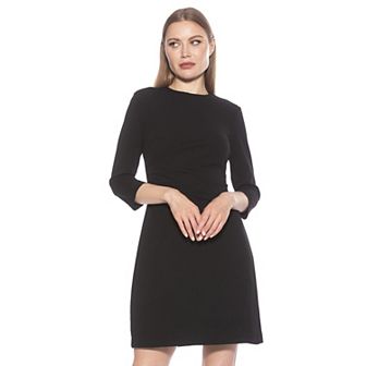 Women's ALEXIA ADMOR Cristal Crewneck Pleated Dress