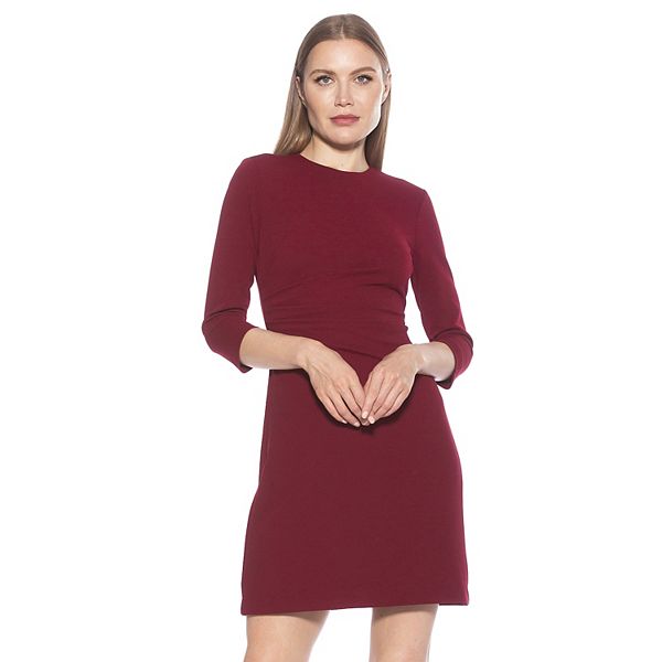 Women's ALEXIA ADMOR Cristal Crewneck Pleated Dress