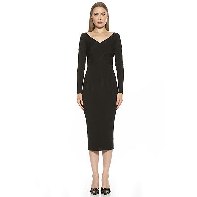 Alexia Admor Women's Christy Crossover Knit Dress, Black, Xs