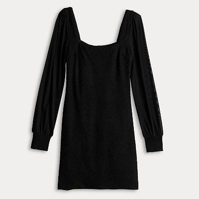 best black t shirt dress Dyer Sheer Sleeve Mini Dress Pink