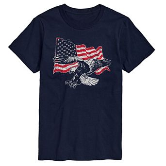 Big & Tall Eagle Flag Graphic Tee