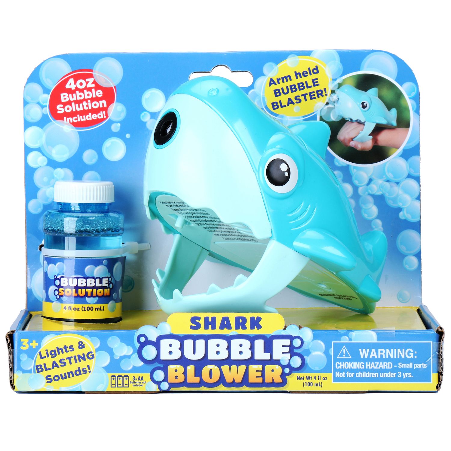 Play Day Light Up Bubble Blaster, Includes Bubble Solution, Children Ages  3+ 