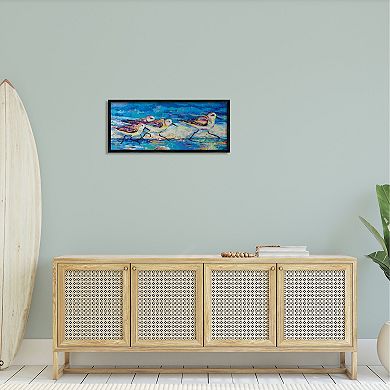 Stupell Home Decor Sandpipers Walking Beach Framed Wall Art