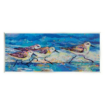 Stupell Home Decor Sandpipers Walking Beach Wall Plaque Wall Art