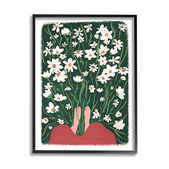 Stupell Home Decor Peaceful Flower Meadow Framed Wall Art