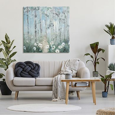 Stupell Home Decor White Flowers Blooming Birch Canvas Wall Art