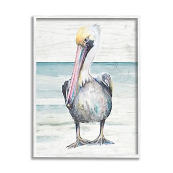 Stupell Home Decor Pelican Framed Wall Art