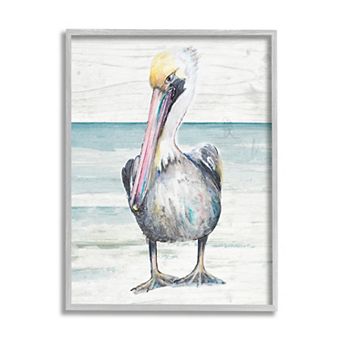 Stupell Home Decor Pelican Framed Wall Art