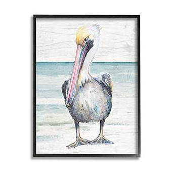 Stupell Home Decor Pelican Framed Wall Art