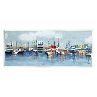 Stupell Home Boat Marina Wall Plaque