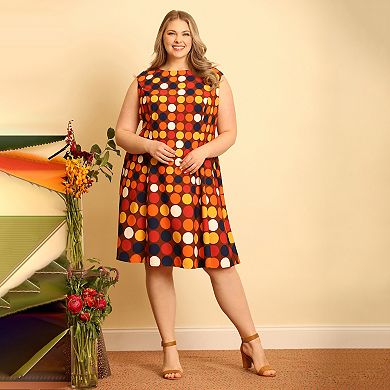 Plus Size London Times Fit & Flare Dress