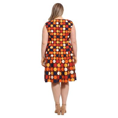 Plus Size London Times Fit & Flare Dress