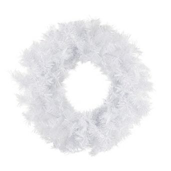 Northlight Icy White Iridescent Spruce Artificial Christmas Wreath - 18 in Unlit