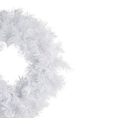 Northlight Icy White Iridescent Spruce Artificial Christmas Wreath - 18-in. Unlit