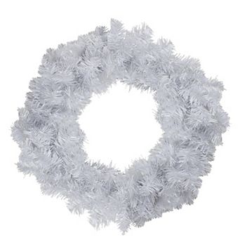 Northlight White Crystal Spruce Artificial Christmas Wreath - 20 in Unlit